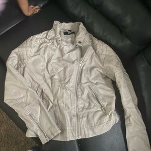 Faux leather jacket !
